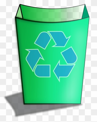 Green Recycle Bin Clip Arts - Recycling Bin Clip Art - Png Download