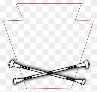 Crossed Batons Clipart - Png Download