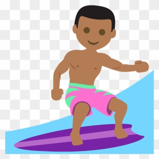 Person Surfing Emoji Clipart - Png Download