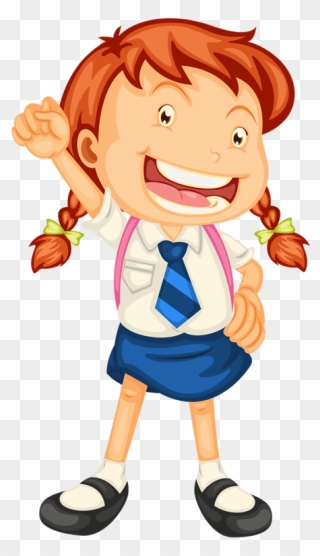 Girl Wearing Uniform Clipart - Png Download
