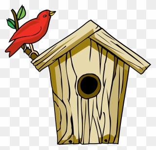 Free Clip Art Bird House - Png Download
