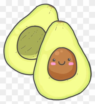 Organic Superfood For Hair Avocado - Avocado Cute Png Clipart