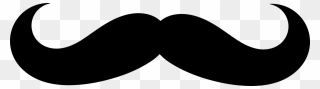 Handlebar Moustache Silhouette Walrus Moustache Clip - Mexican Mustache Silhouette - Png Download