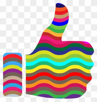 Prismatic Thumbs Up Clip Arts - Rainbow Thumbs Up Png Transparent Png