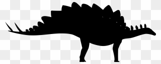 Stegosaurus Silhouette Dinosaur Clip Art Portable Network - Dinosaur - Png Download