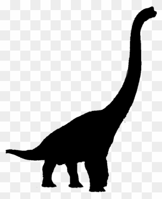 Brachiosaurus Silhouette Clipart Clipart Black And - Jurassic Park Dinosaur Brachiosaurus - Png Download