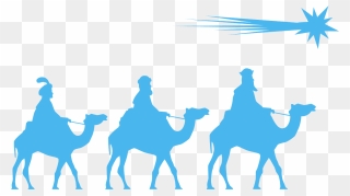 Three Wise Men On Camels Silhouette - Transparent Three Wise Men Clipart