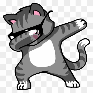 T-shirt Kitten Hoodie Dab Cat Download Hd Png Clipart - Dabbing Cat Transparent Png