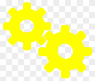 Gear Clipart Yellow Gear - Clip Art Yellow Gear Png Transparent Png