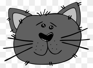 Flying Kitten Cliparts Happy Vet Nurse Day - Cat Face Hd Cartoon - Png Download