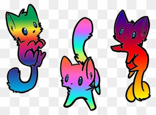 Kitten Clipart Rainbow - Fireheart And Graystripe And Ravenpaw - Png Download