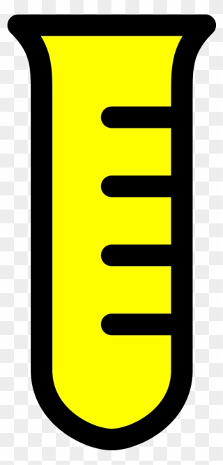 Test Tube -yellow Svg Clip Arts - Png Download