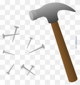 Hammer And Nails Clip Art - Clip Art Construction Tools - Png Download
