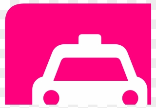 Pink Taxi Clipart - Png Download