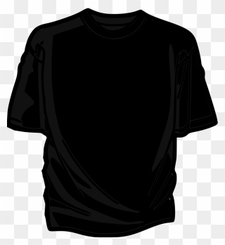 T-shirt Black 02 Clipart, Vector Clip Art Online, Royalty - Active Shirt - Png Download