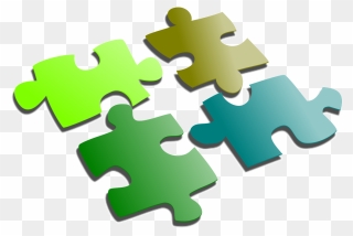 Blue N Green Puzzle Svg Clip Arts - Jigsaw Puzzle - Png Download