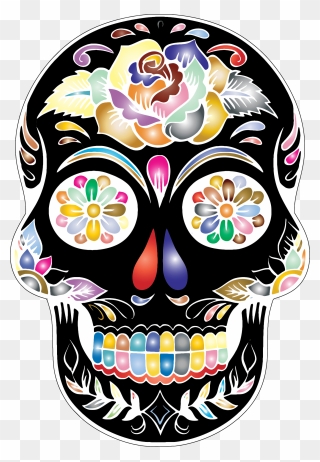 Calavera Skull Day Of The Dead Clip Art - Day Of The Dead Skull Png Transparent Png