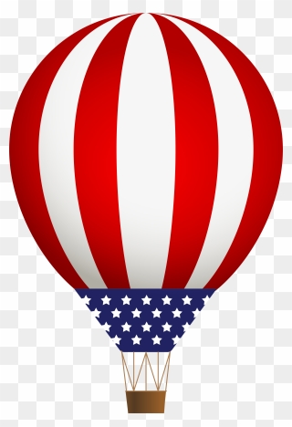 Hot Air Balloon Clip Art - Free Clipart 4th Of July Balloon - Png Download