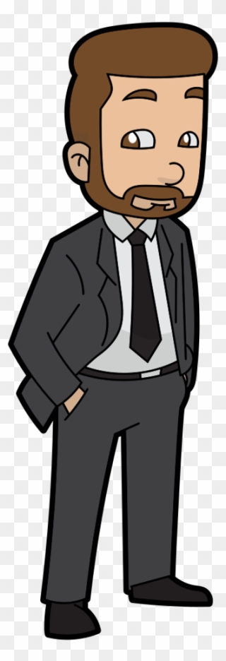 Tuxedo Man Cartoon Facial Expression Clipart - Cartoon Man In Suit Png Transparent Png