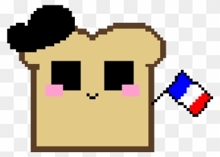 French Pixel Art Toast Clipart