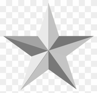 Transparent Christmas Star Clip Art - Silver Star No Background - Png Download