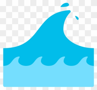 Water Wave Emoji Clipart - Waves Emoji Transparent Emoji - Png Download