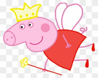 Peppa Pig Princess Clipart Free Coloring Sheets - Fairy Peppa Pig Transparent Background - Png Download