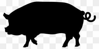 Pig Silhouette Clip Art - Pig Silhouette Png Transparent Png