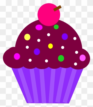 Transparent Purple Cupcake Clipart - Different Colors Of Cupcakes Clipart - Png Download