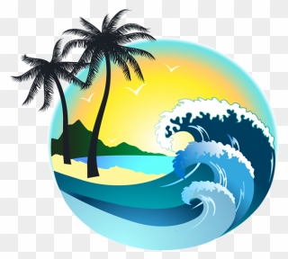 سكرابز صيف 2020 للتصميم, سكرابز شواطئ جميلة للتصميم - Ocean Beach Waves Clipart - Png Download