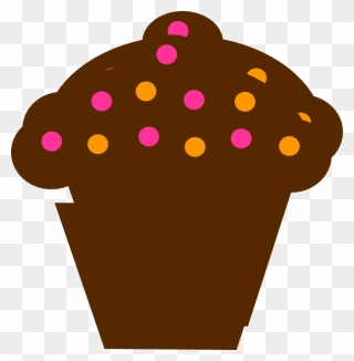 Brown Cupcake Clipart - Png Download