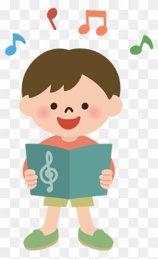 Child Boy Sing Clipart - Playing Piano Boy Clipart - Png Download