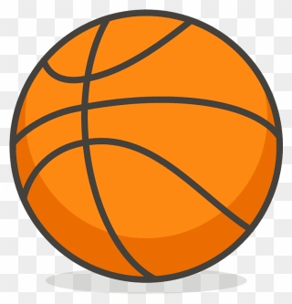 Basketball Emoji Clipart - Basketball Ball Cartoon Png Transparent Png