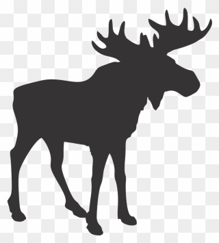 Blue Trading Company - Black Moose Silhouette Clipart