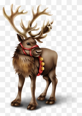 Transparent Peeking Reindeer Clipart - Christmas Moose Clipart - Png Download