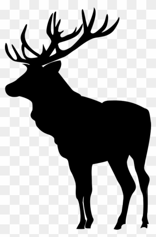 Elk Silhouette Clipart - Png Download