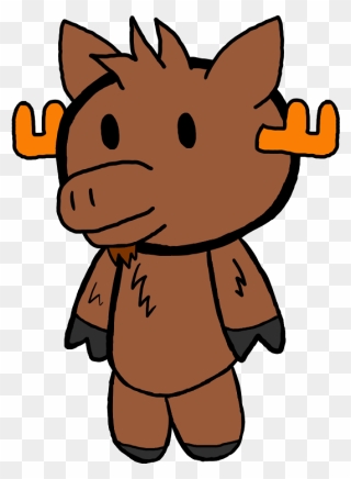 Moose Clipart Chibi - Cartoon - Png Download
