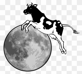 Cow Jumping Over The Moon Clipart - Png Download