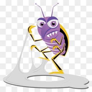Transparent Bed Bug Clipart - Bug Sticky Cartoon - Png Download
