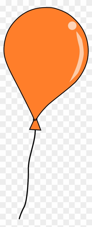 Free Orange Balloon Clip Art - Transparent Background Balloon Clipart - Png Download