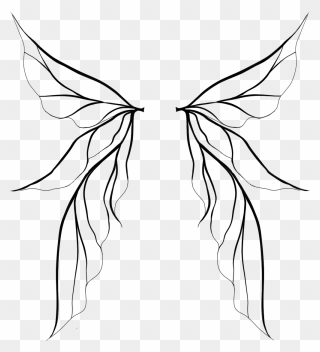 Cliparts For Free Download Fairy Clipart Outline And - Fairy Wing Vector Png Transparent Png
