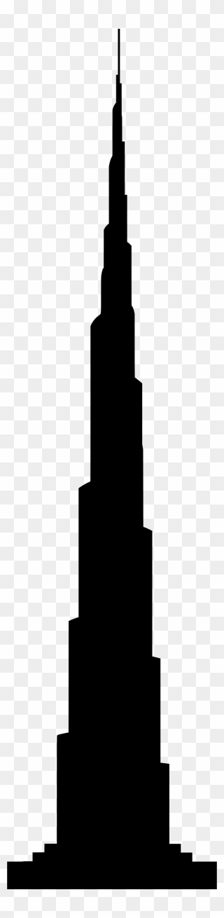 Clipart - Burj Khalifa Silhouette Vector - Png Download