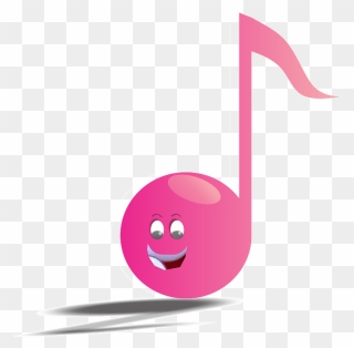 Musical Notes Clipart Tune - Gambar Nada Musik Warna Pink - Png Download