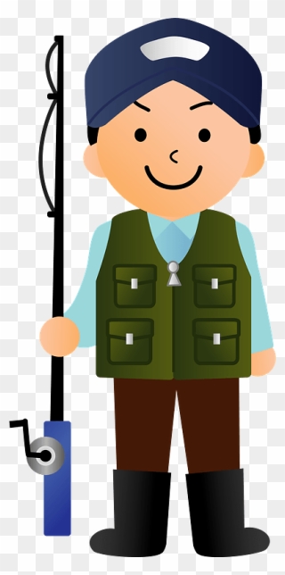 Fishing Man Clipart - 釣り 人 イラスト 無料 - Png Download