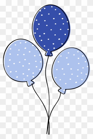 Transparent Blue Onesie Clipart - Baby With Balloons Clipart - Png Download