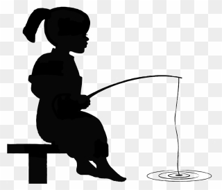 Silhouette At Getdrawings Com - Silhouette Of Little Boy Fishing Clipart