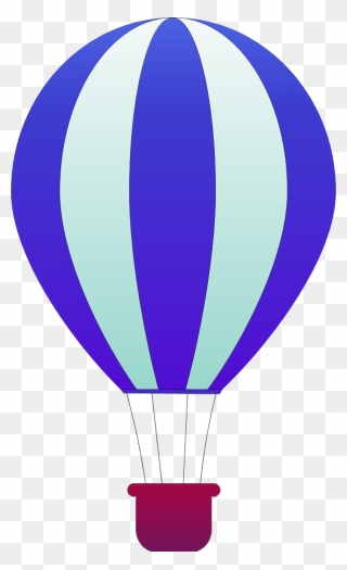 Vertical Striped Hot Air Balloons - Cartoon Hot Air Balloon Clipart - Png Download