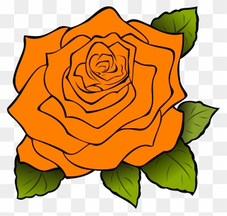 Orange Roses Clip Art - Png Download