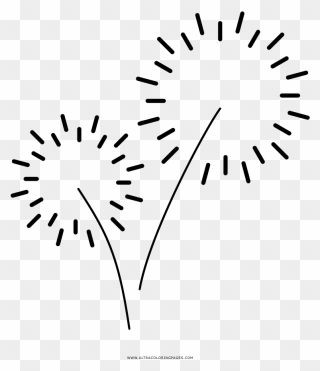 Drawing Fireworks Black And White - Transparent Fireworks Silhouette Png Clipart