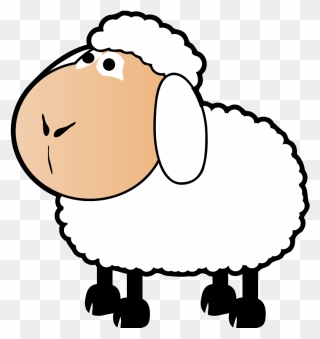 Sheep With A Colored Face Svg Clip Arts - Sheep Clipart No Background - Png Download